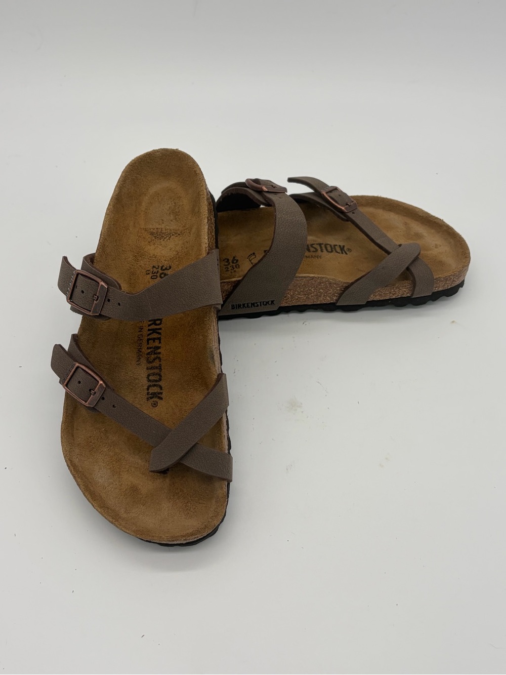 Birkenstock Brown Women's Double-Strap Toe Loop Sandals